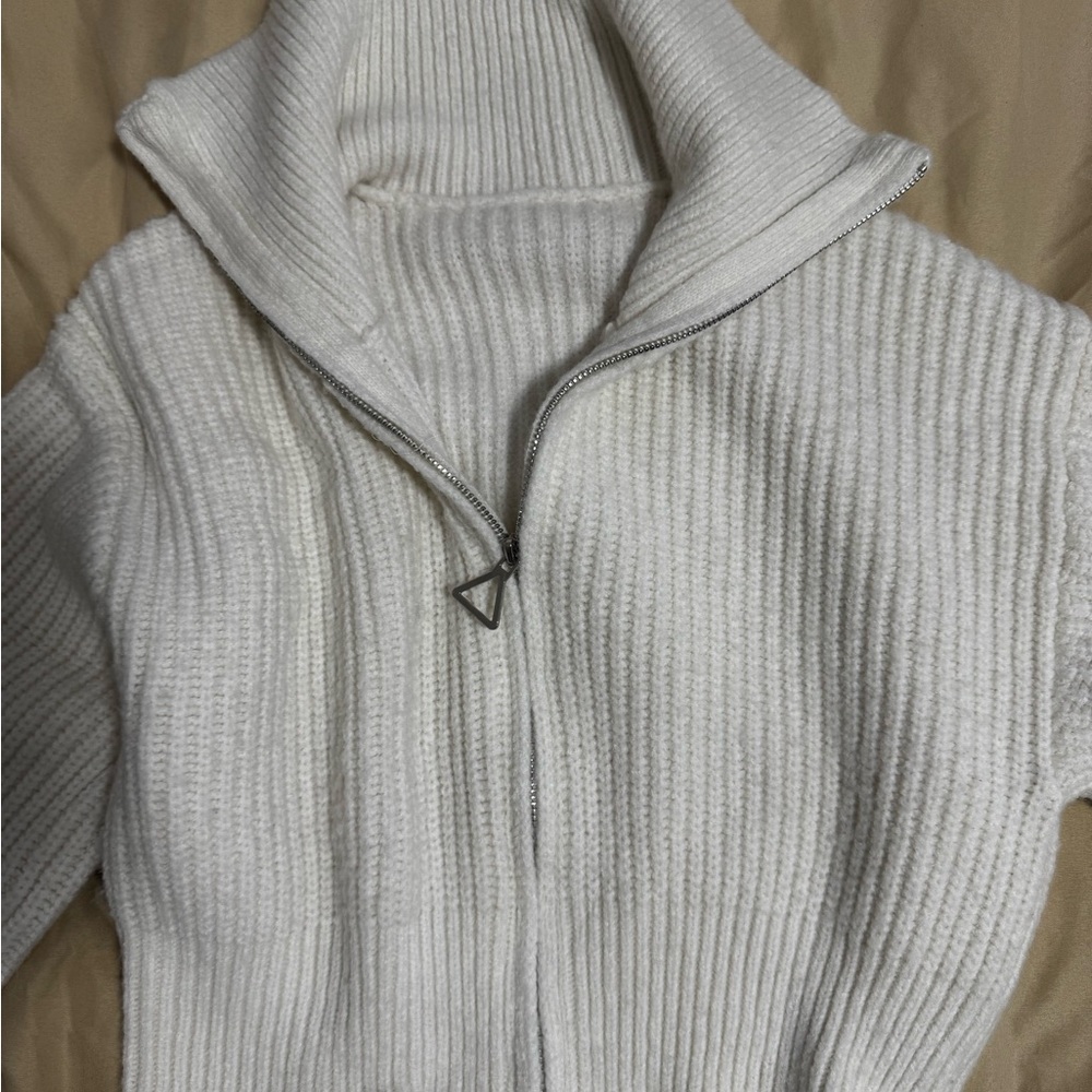 Cozy White Ribbed Sweater
